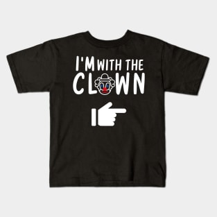 Funny lazy I'm with the Clown Halloween Costumes Kids T-Shirt